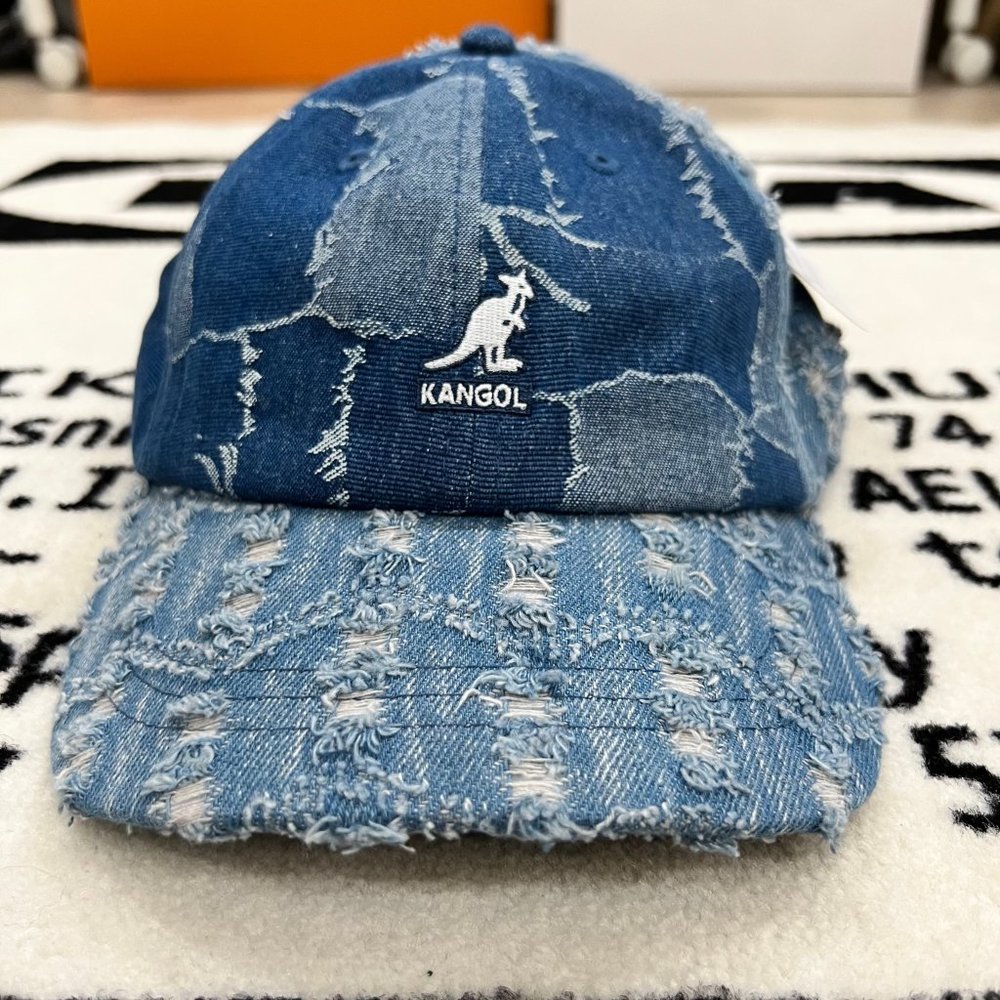 Japan Exclusive Kangol Distressed Denim Mashup Baseball Hat